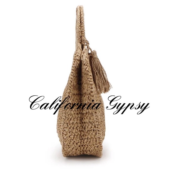 Bohemia Raffia Tassel Bag - Picture 2 of 7